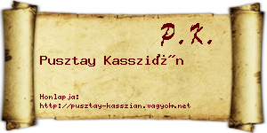 Pusztay Kasszián névjegykártya